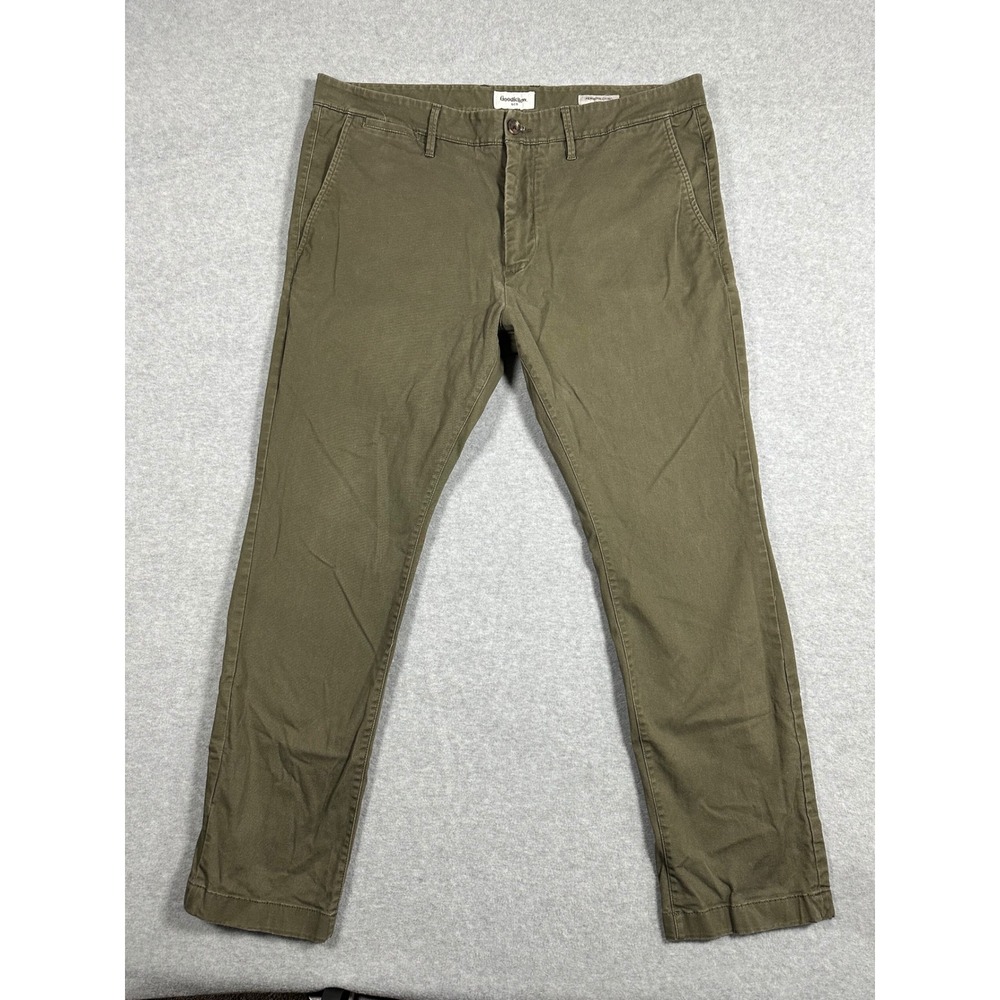 Goodfellow & Co Hennepin Slim Chino Pants Men's 38x30 Olive Green